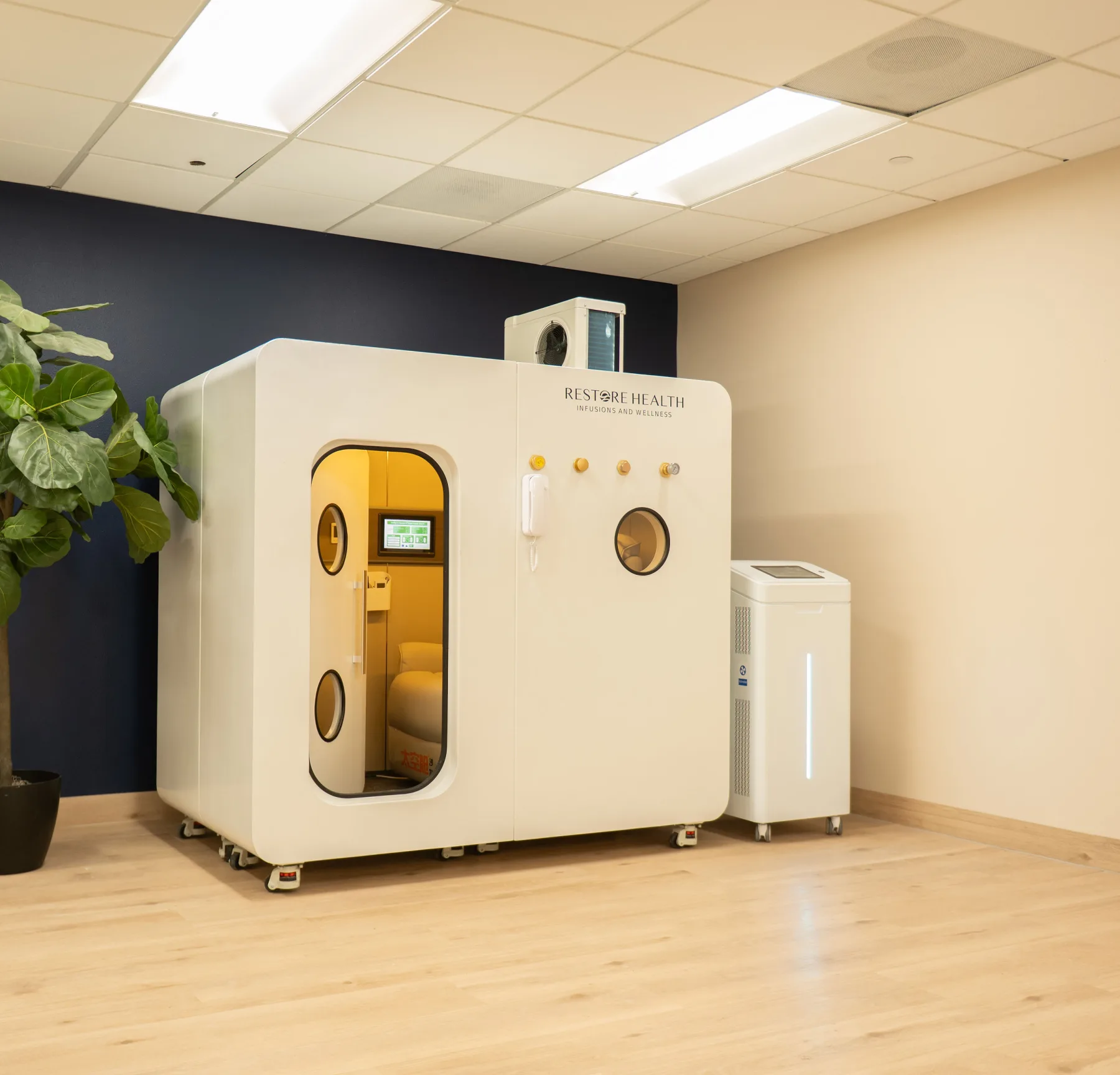 Restore Health's clinical-grade hyperbaric oxygen chamber in San Diego